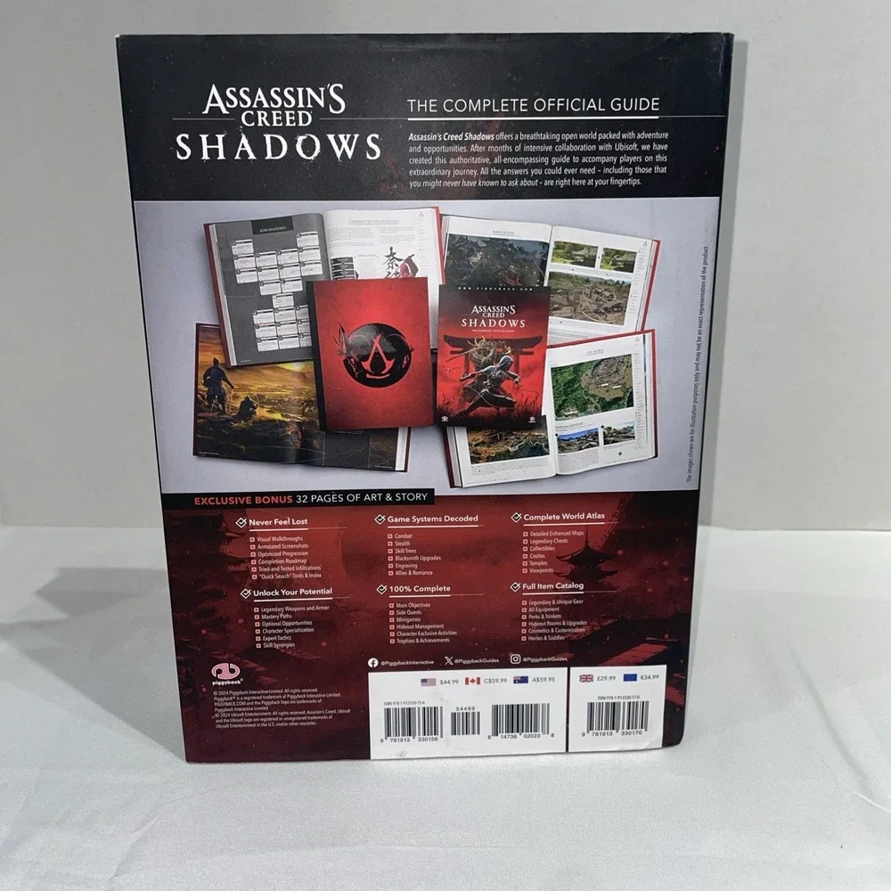 Assassins Creed Shadows Official Guide Collectors Edition Piggyback Hardcover